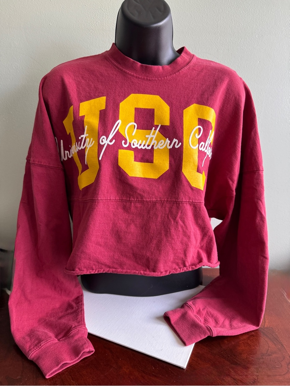 USC Maroon Cropped Sweatshirt size XS